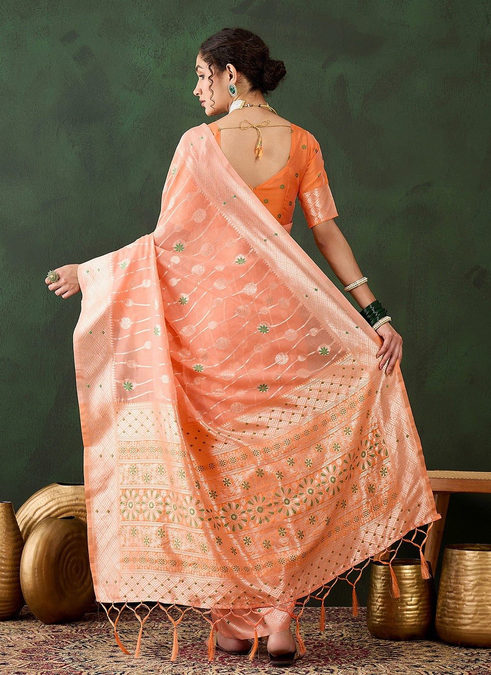 Classic Woven Cotton Saree - S8324