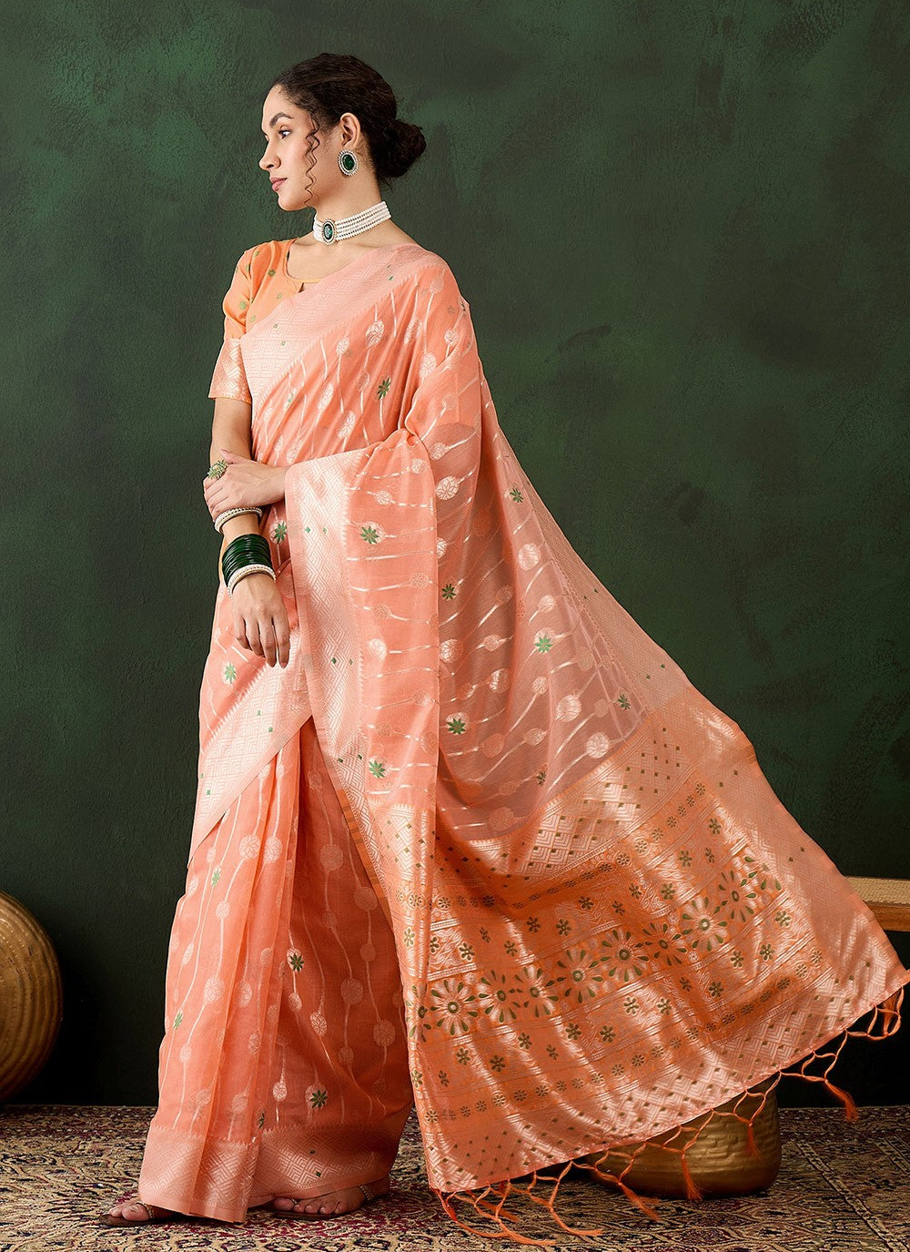 Classic Woven Cotton Saree - S8324