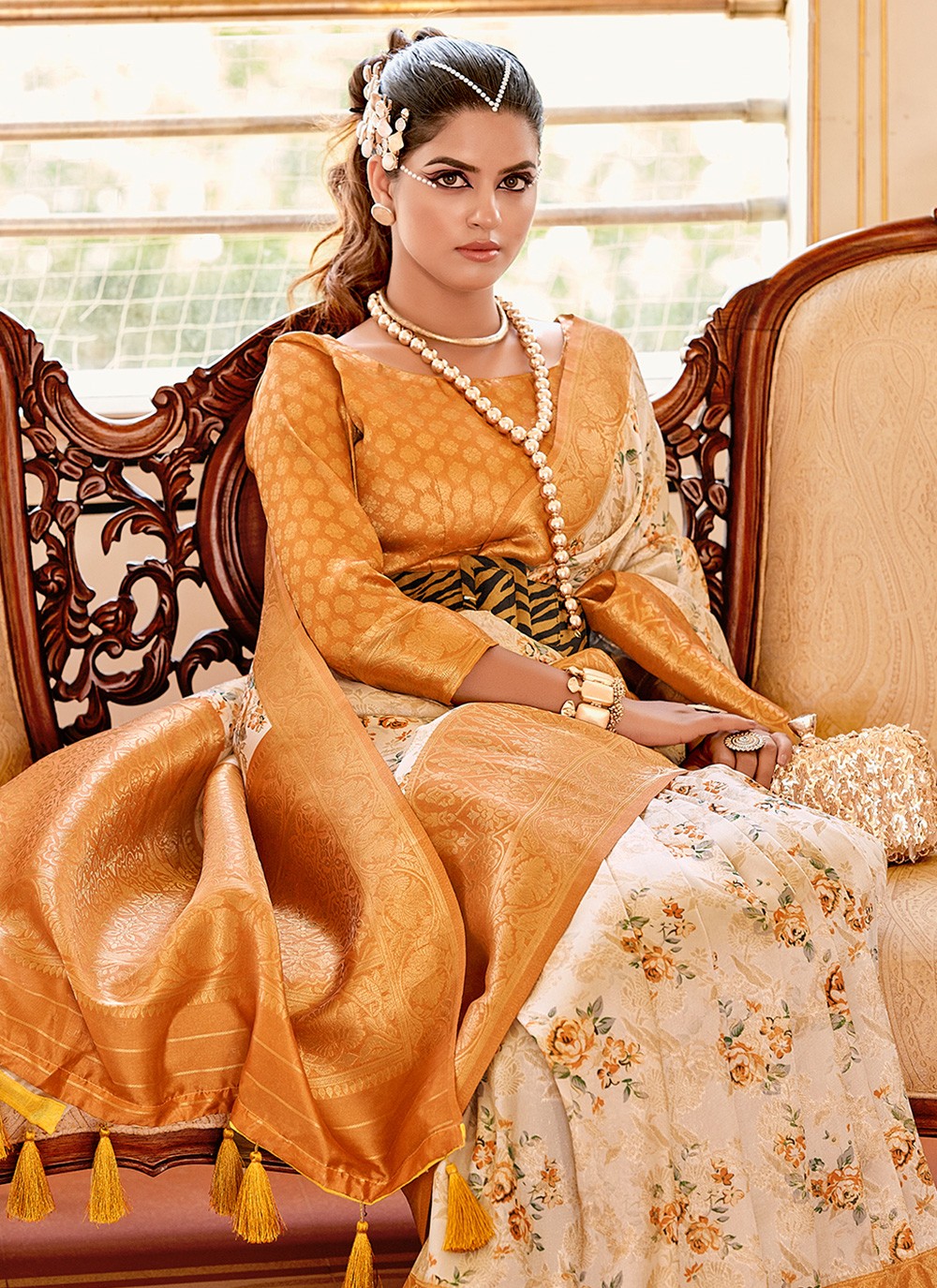 Contemporary Printed Silk Saree - S3273