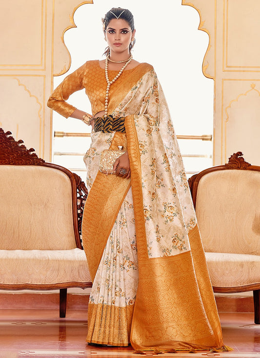 Contemporary Printed Silk Saree - S3273