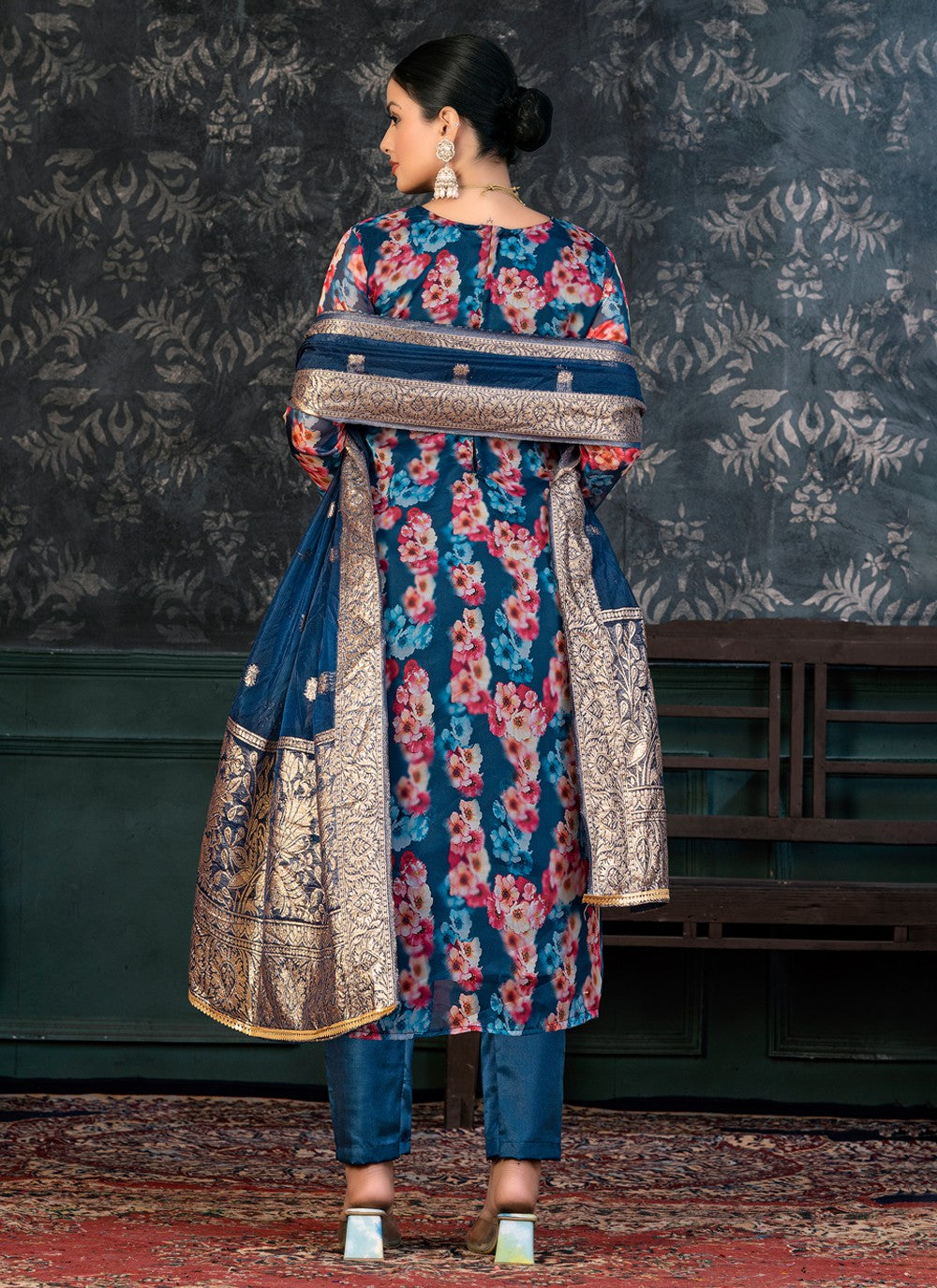 Organza Salwar Suit - T1361