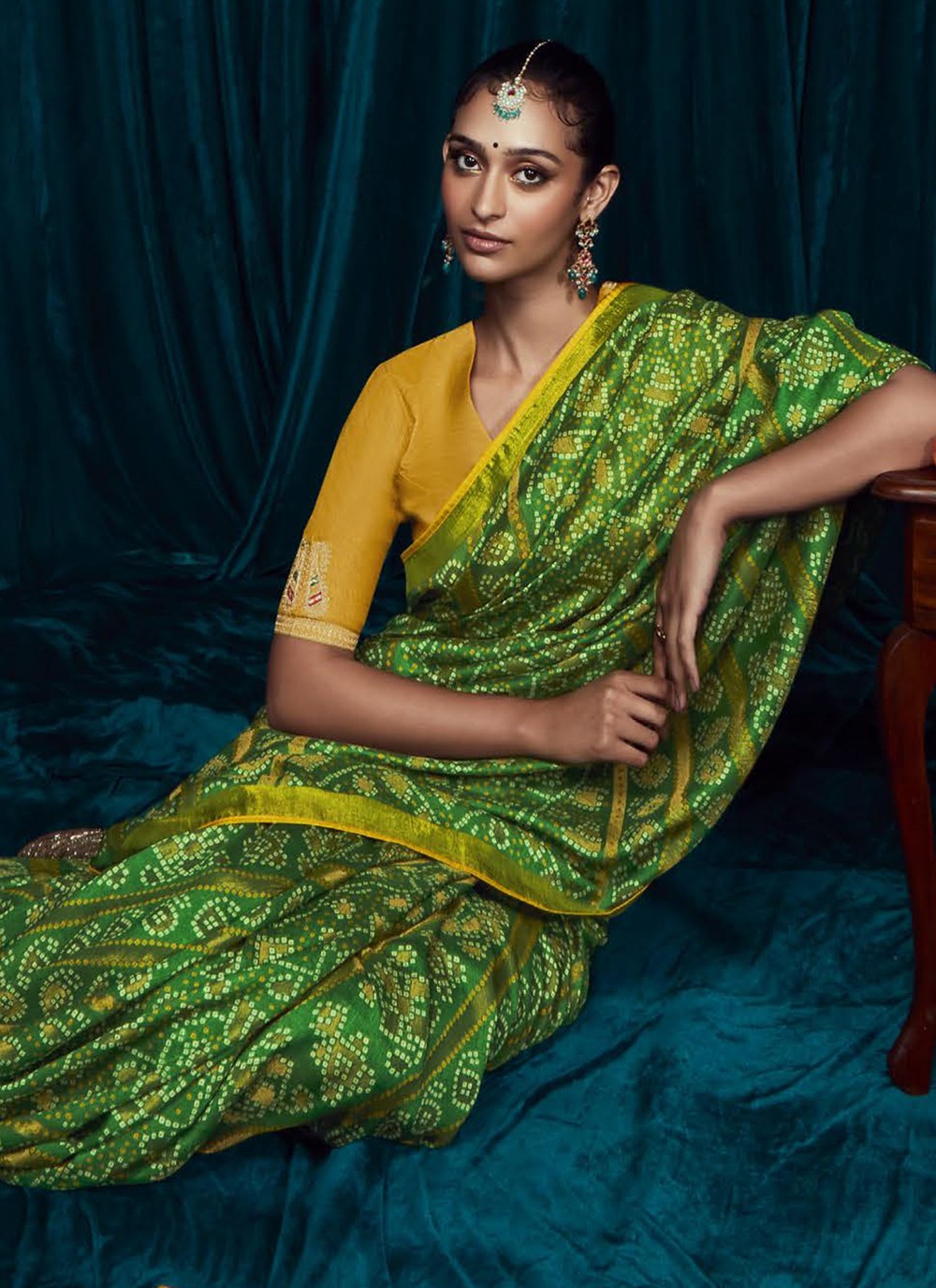 Contemporary Printed Brasso Saree - S3356