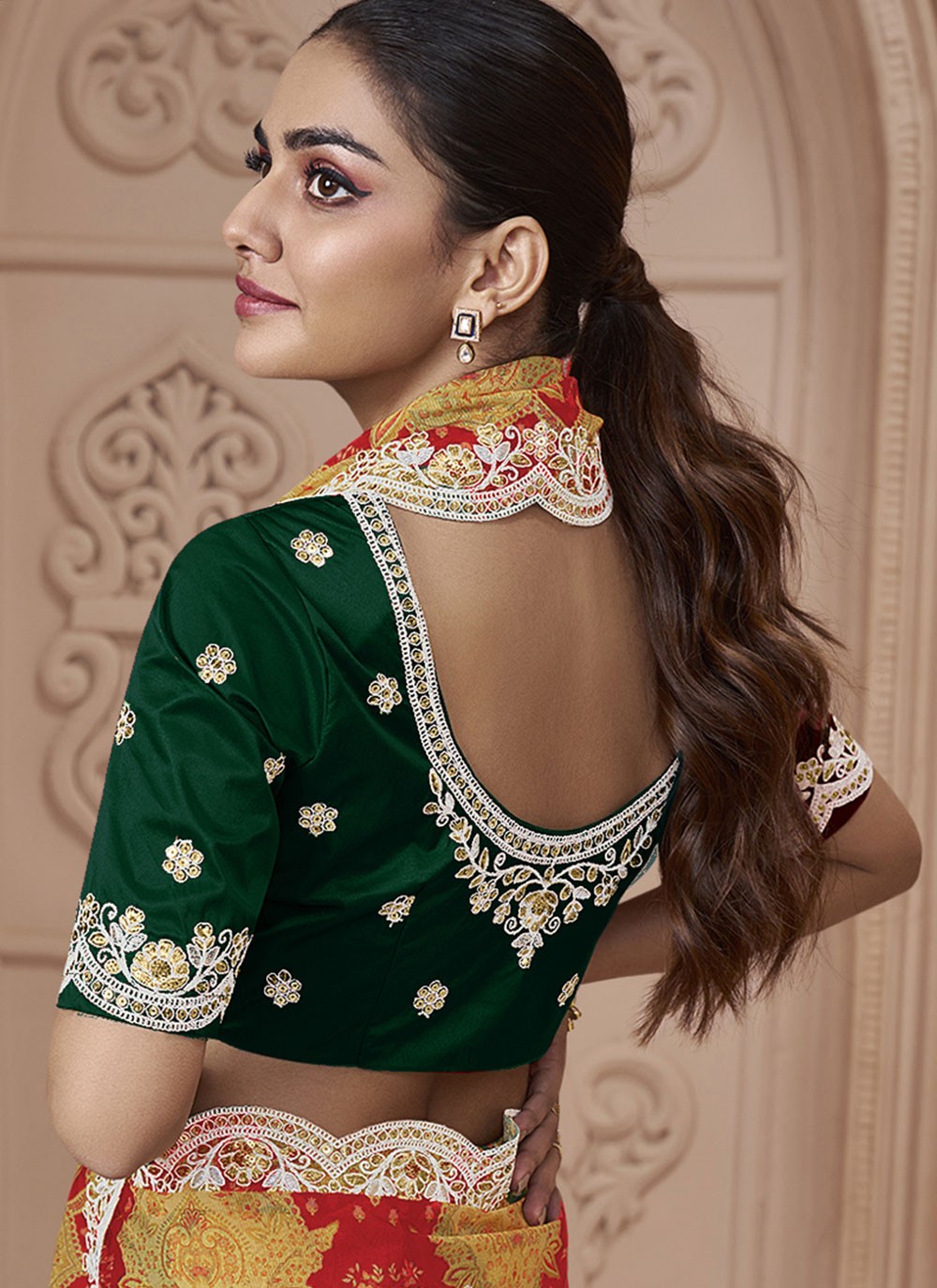 Classic Digital Print Crepe Silk Saree - S5459