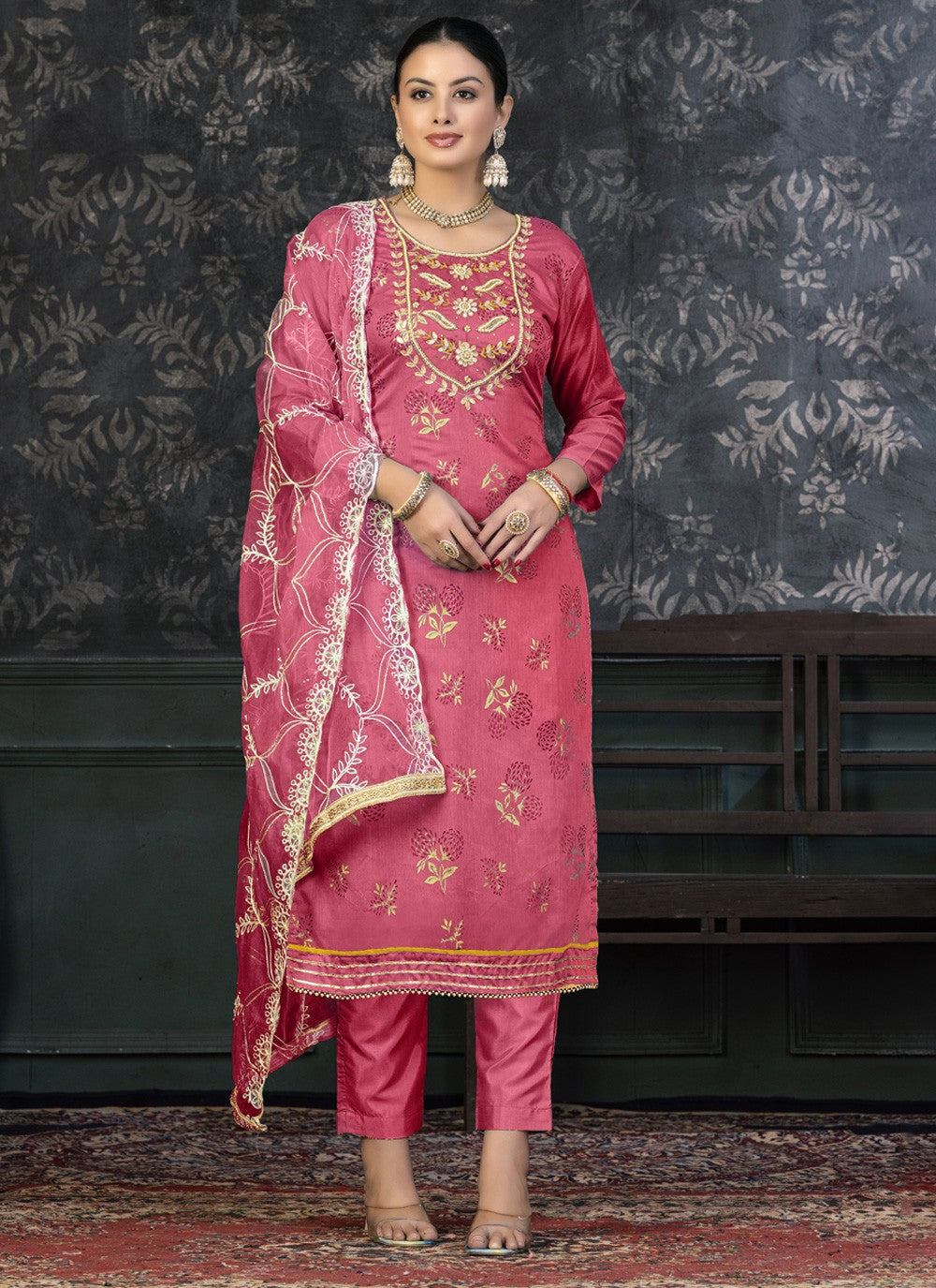 Organza Salwar Suit - T1417