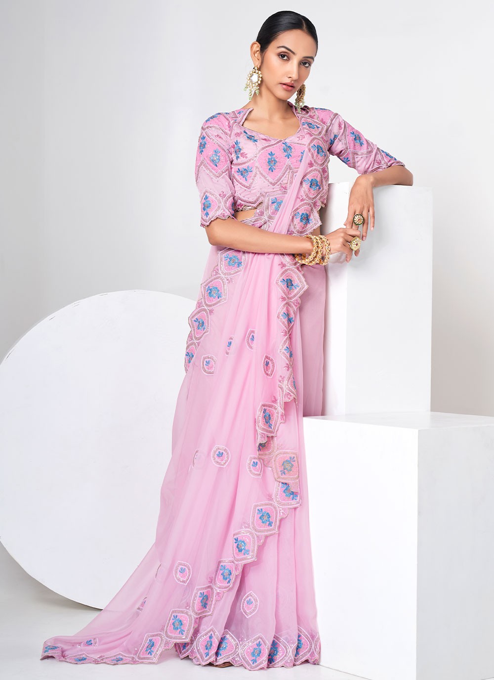 Trendy Dori Work Organza Saree - S2628