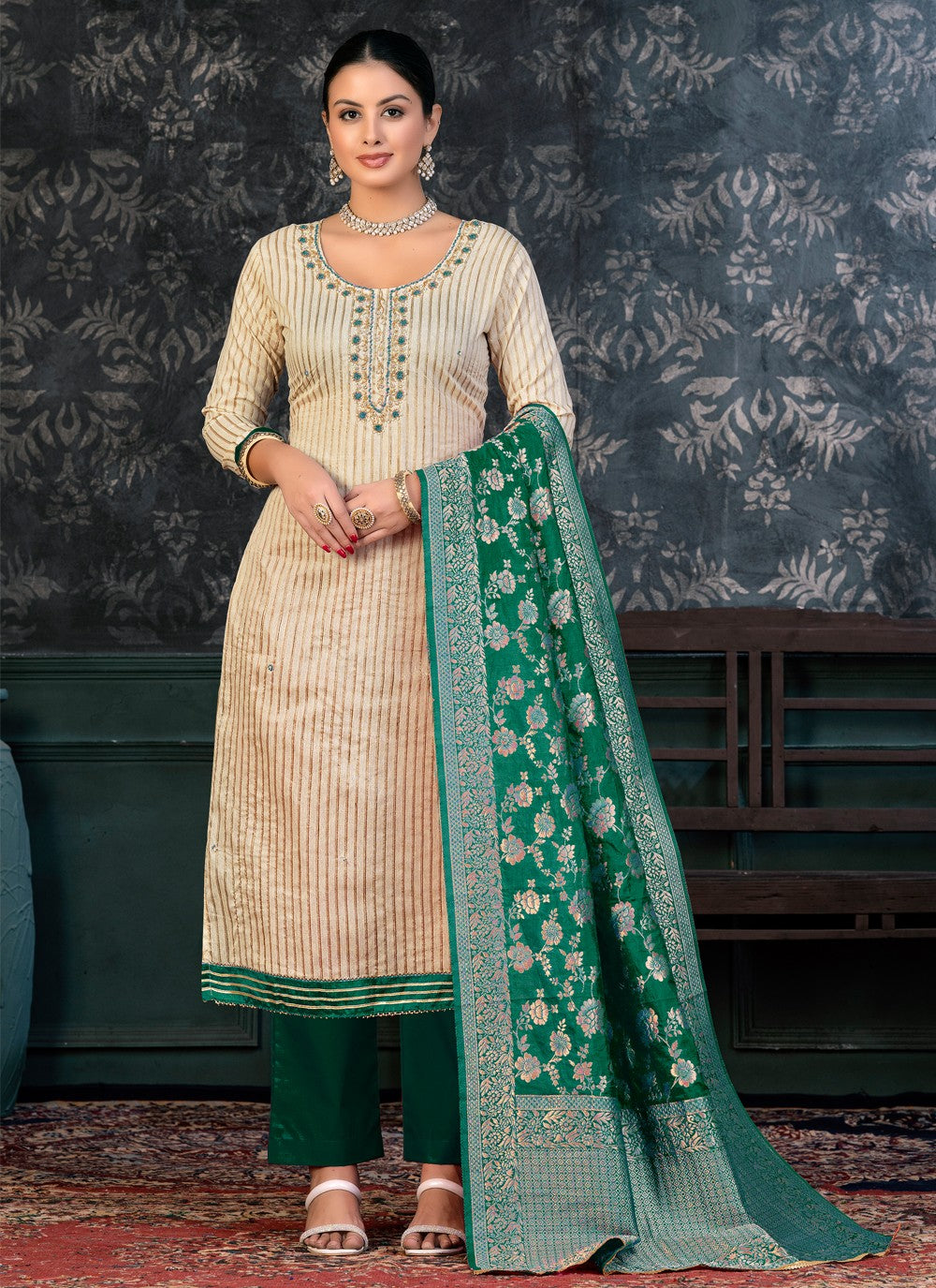 Organza Salwar Suit - T1361