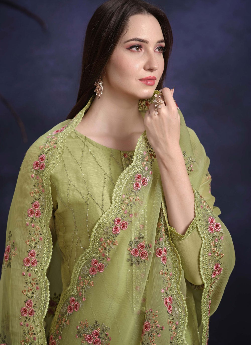 Organza Salwar Suit - T3967