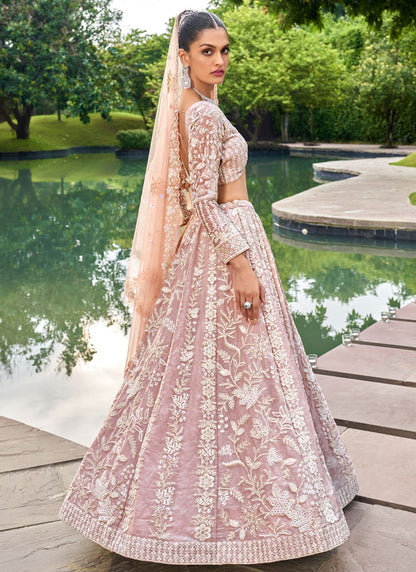Embroidered Tissue A - Line Lehenga - L2421