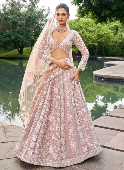 Embroidered Tissue A - Line Lehenga - L2421