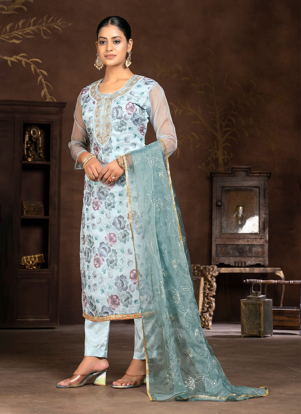 Art Silk Salwar Suit - T1990