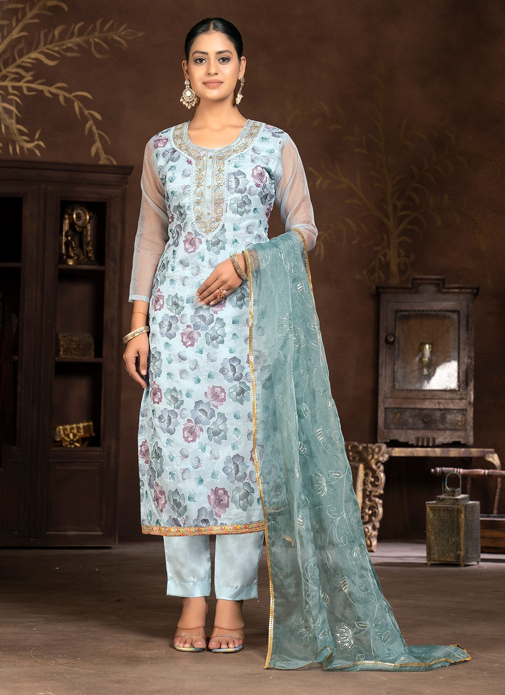 Art Silk Salwar Suit - T1990