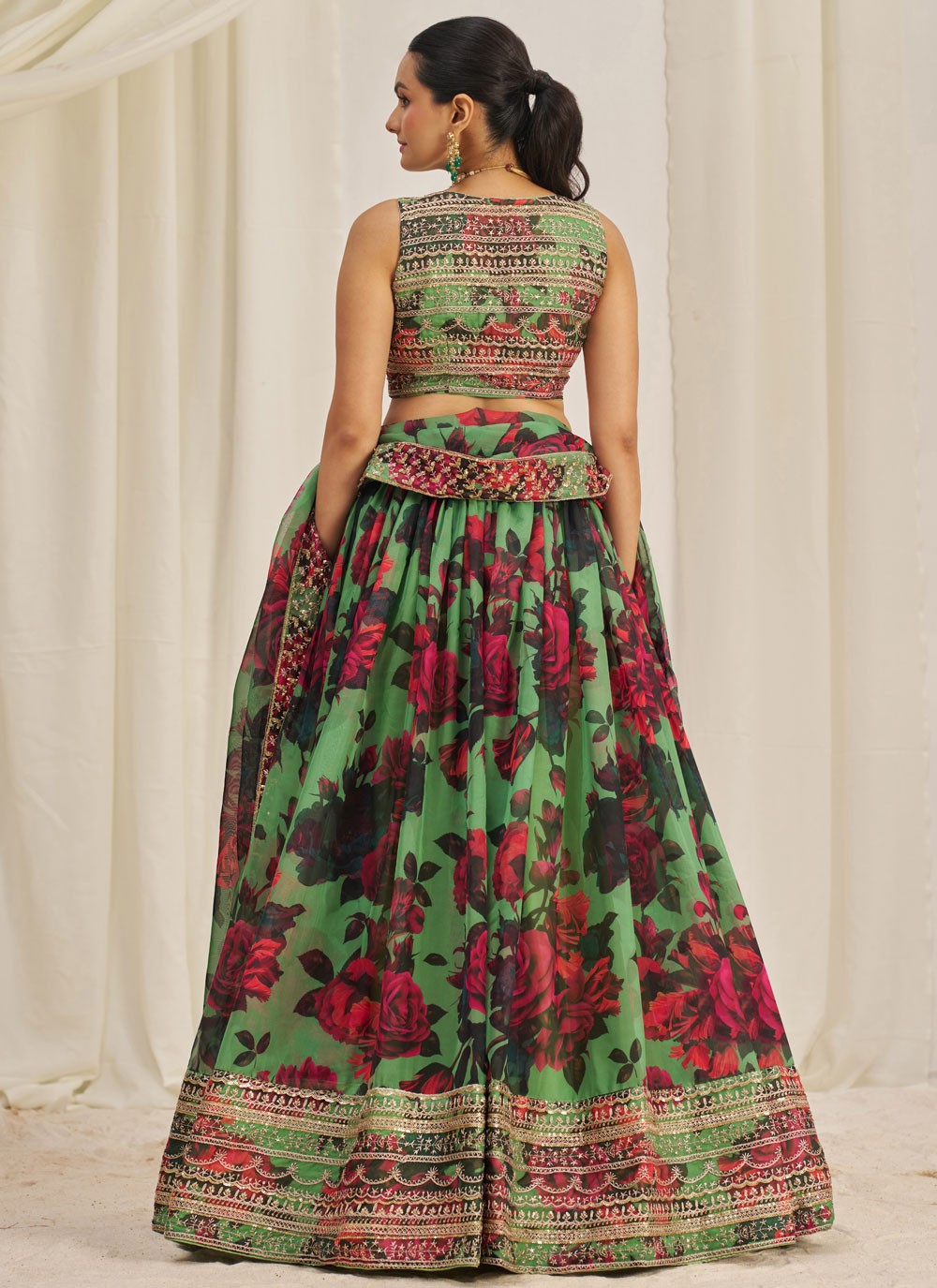 Dori Work Organza A - Line Lehenga - L2373