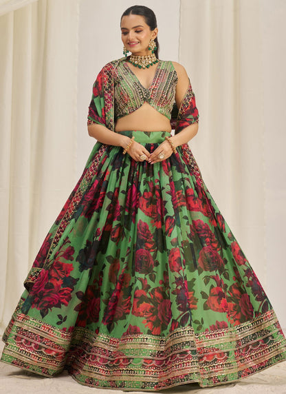Dori Work Organza A - Line Lehenga - L2373