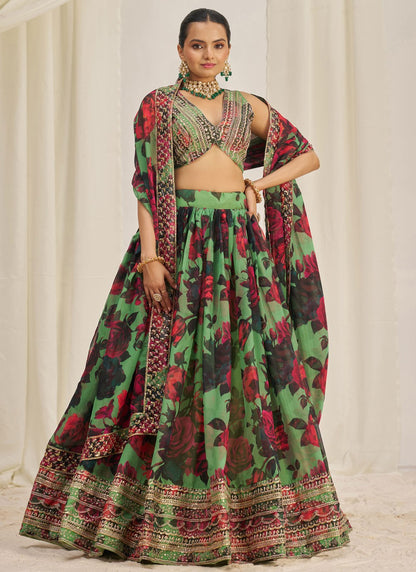 Dori Work Organza A - Line Lehenga - L2373