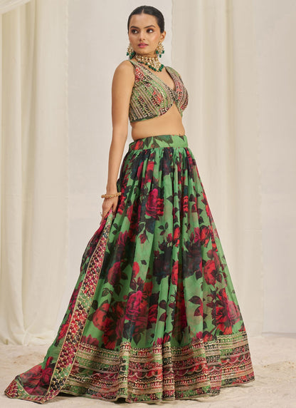 Dori Work Organza A - Line Lehenga - L2373