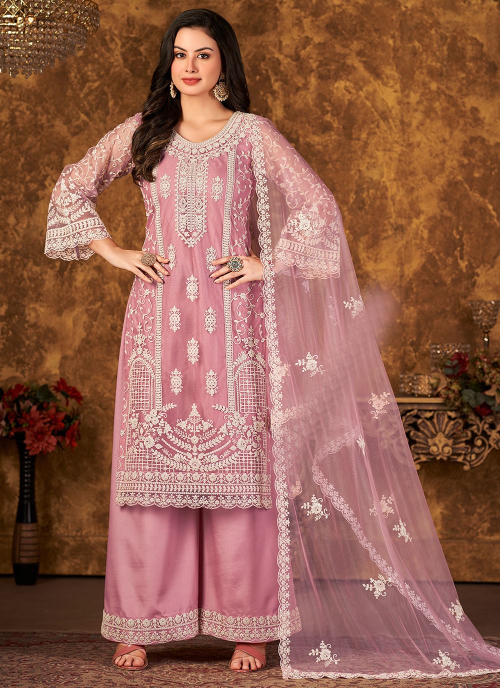 Net Salwar Suit - T851