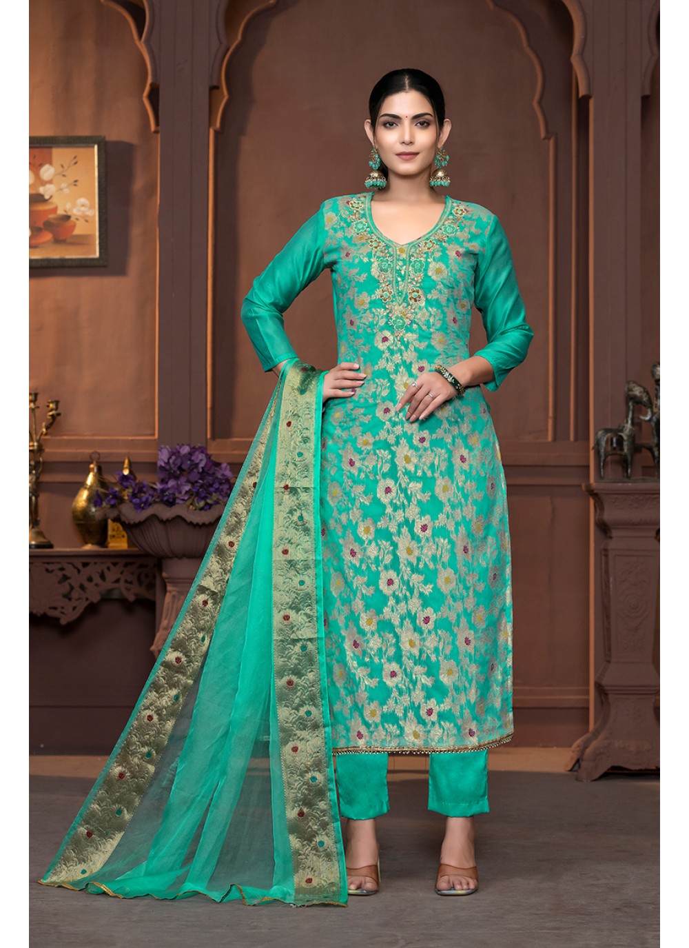 Cotton Palazzo Suit - T3437
