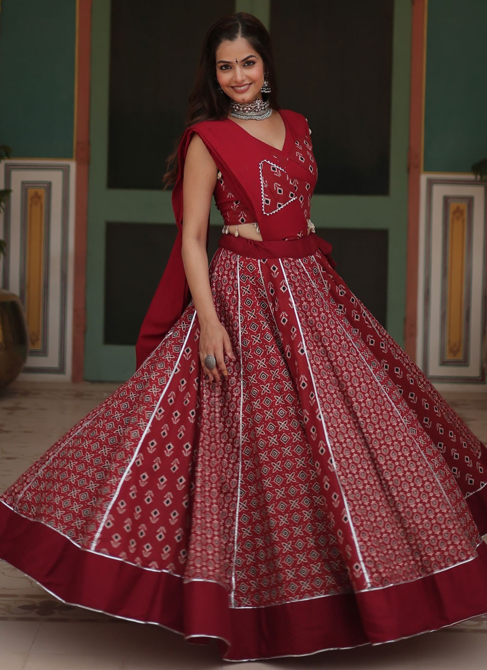 Patch Rayon A - Line Lehenga - L2392
