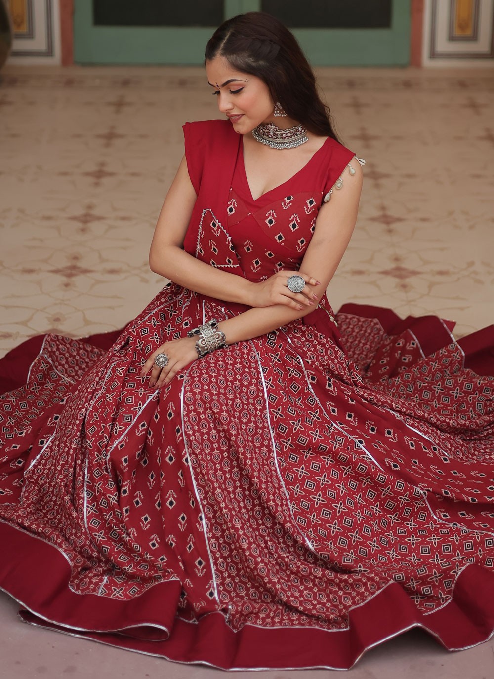 Patch Rayon A - Line Lehenga - L2392