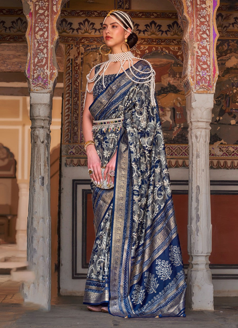 Designer Patola Print Silk Saree - S3296
