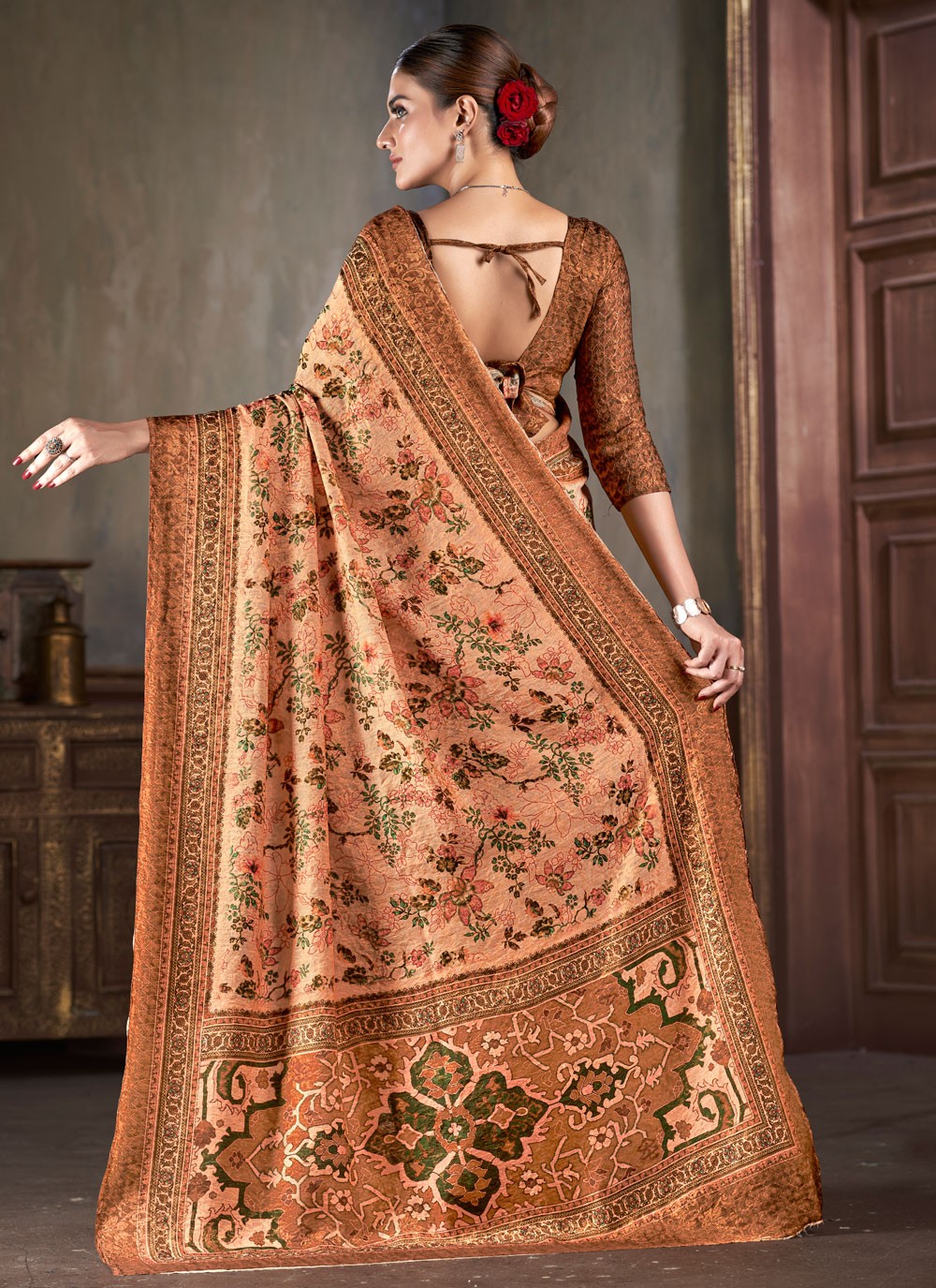 Classic Jacquard Work Silk Saree - S7402