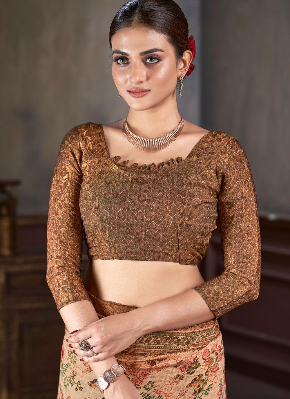 Classic Jacquard Work Silk Saree - S7402