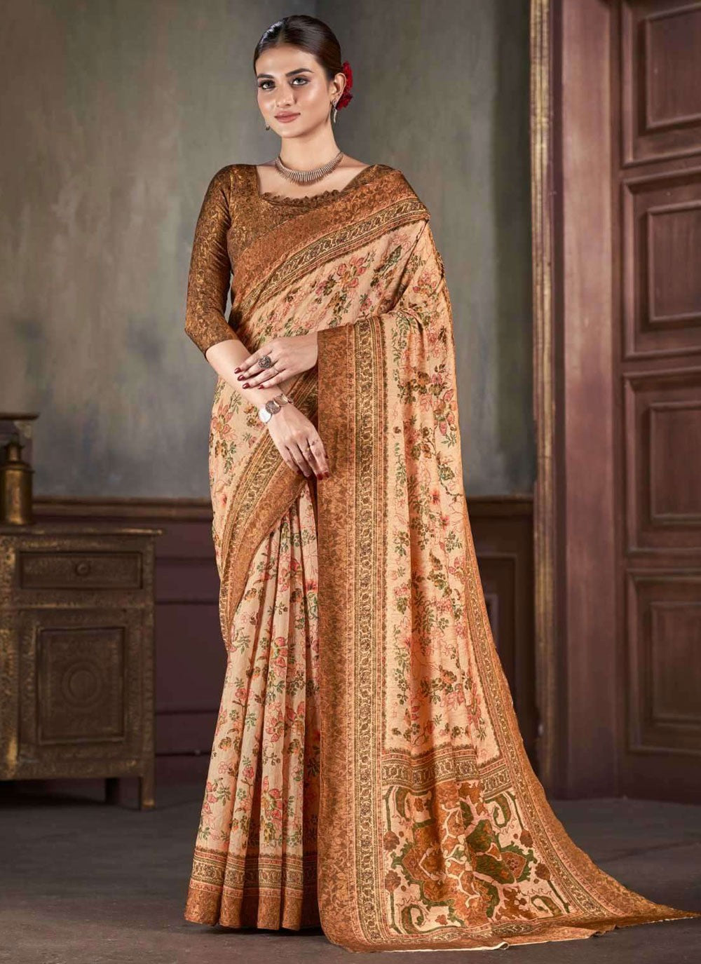 Classic Jacquard Work Silk Saree - S7402