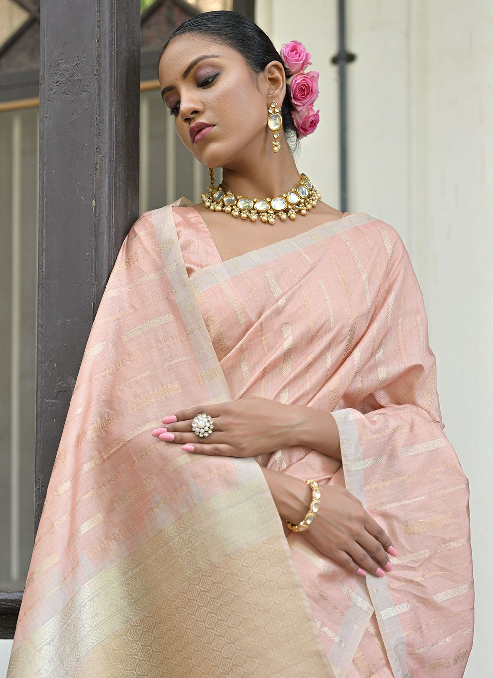 Classic Woven Tussar Silk Saree - S6505