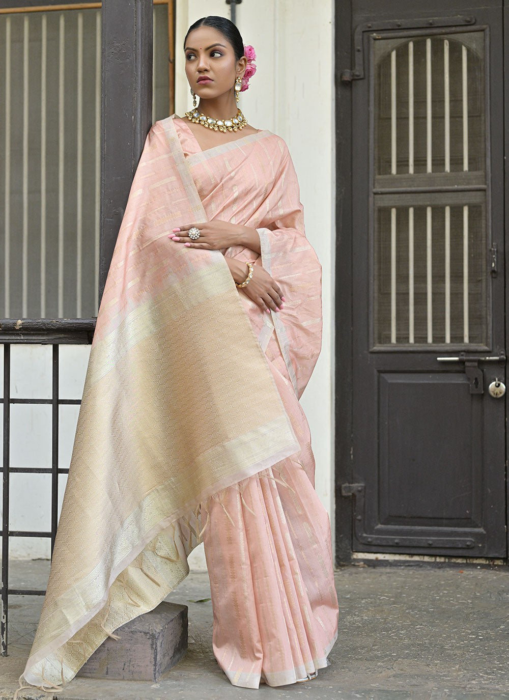 Classic Woven Tussar Silk Saree - S6505