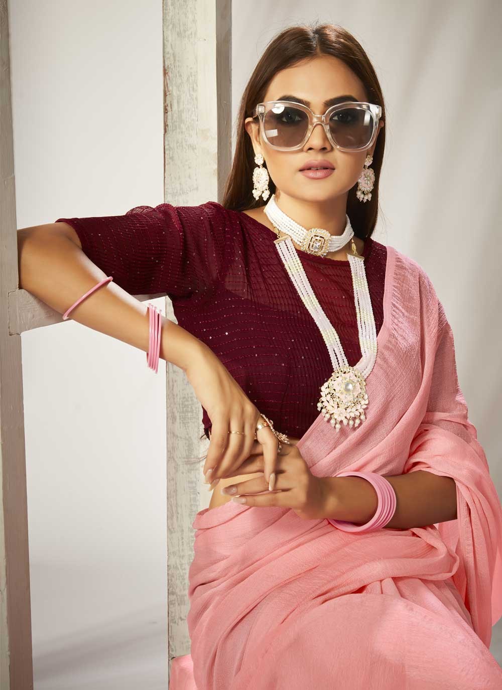Classic Designer Crush Saree - S3640