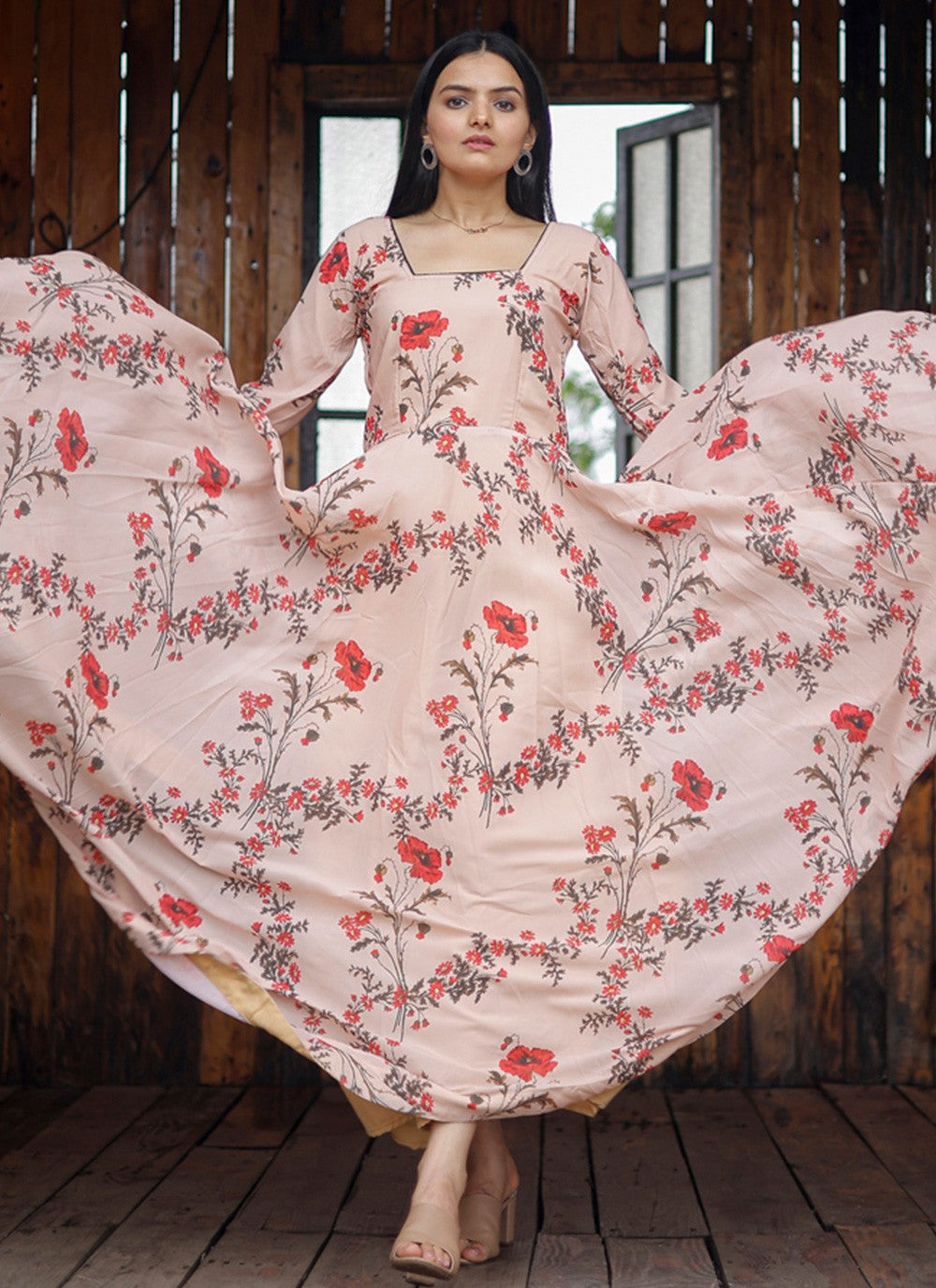 Faux Georgette Gown - G1136
