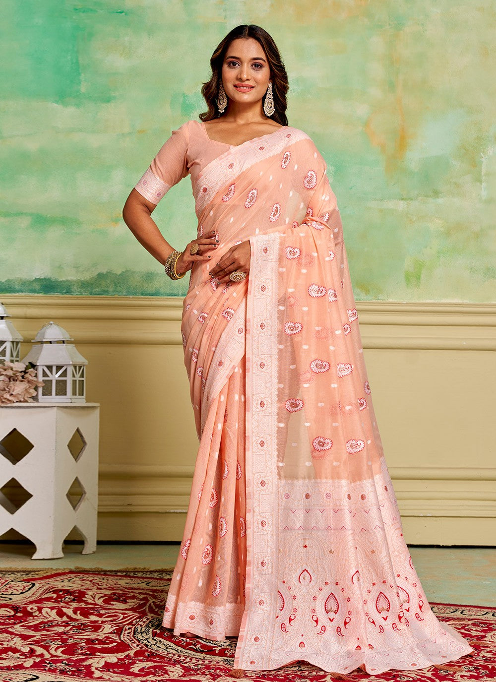 Woven Cotton Saree - S11881