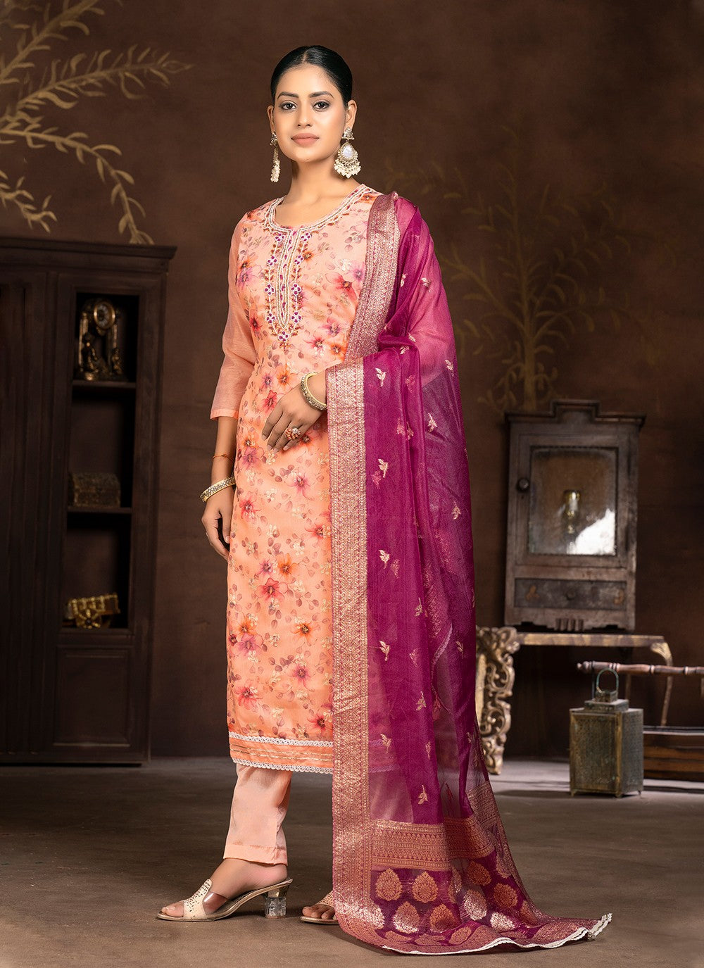 Art Silk Salwar Suit - T1990