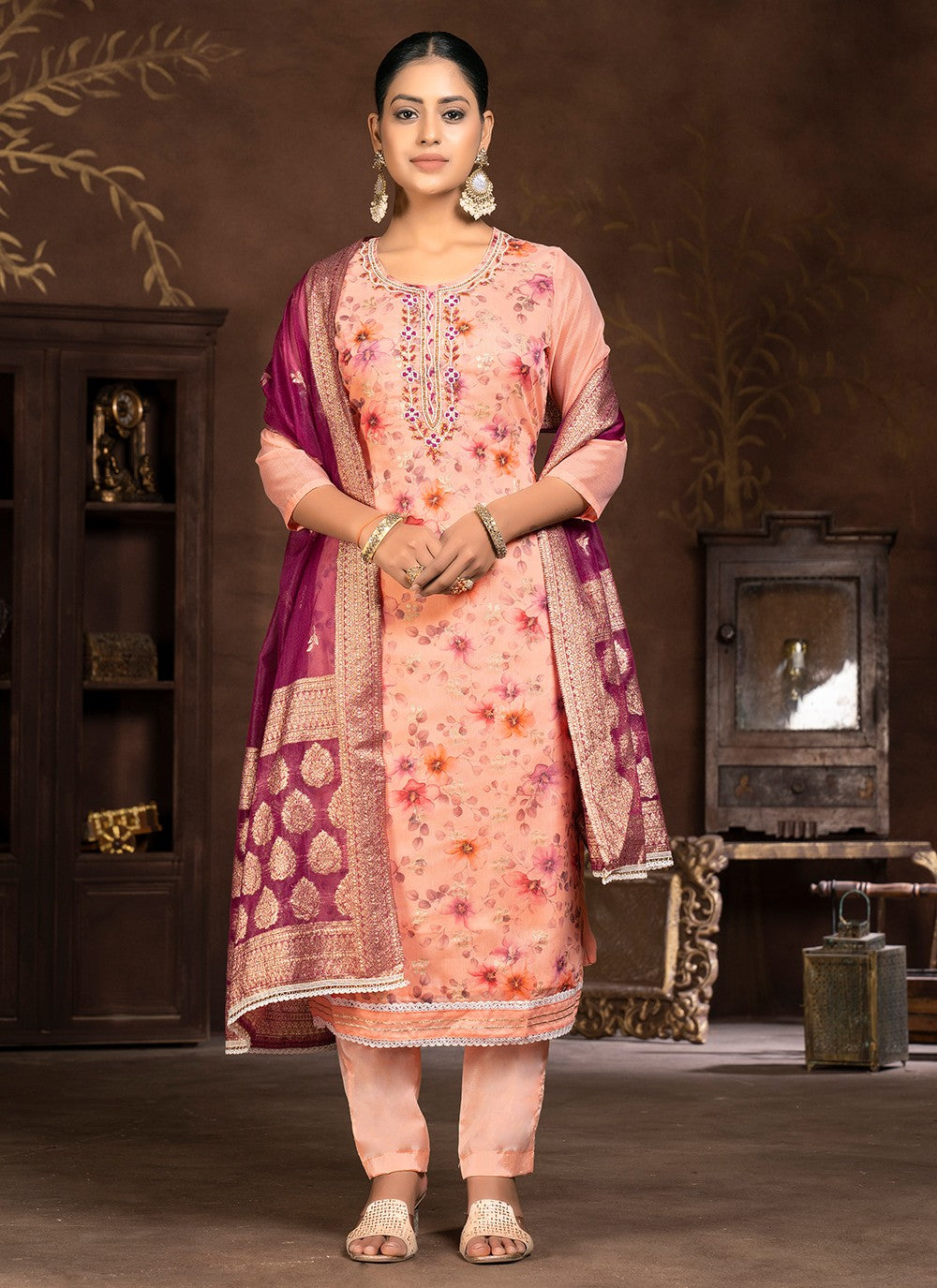 Art Silk Salwar Suit - T1990