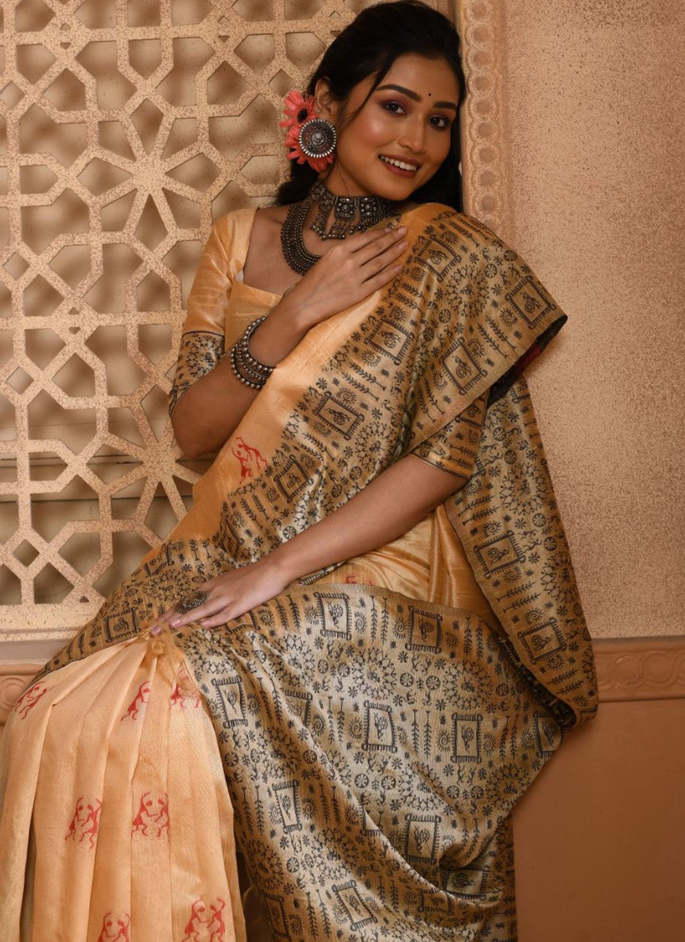 Trendy Woven Handloom Silk Saree - S2906