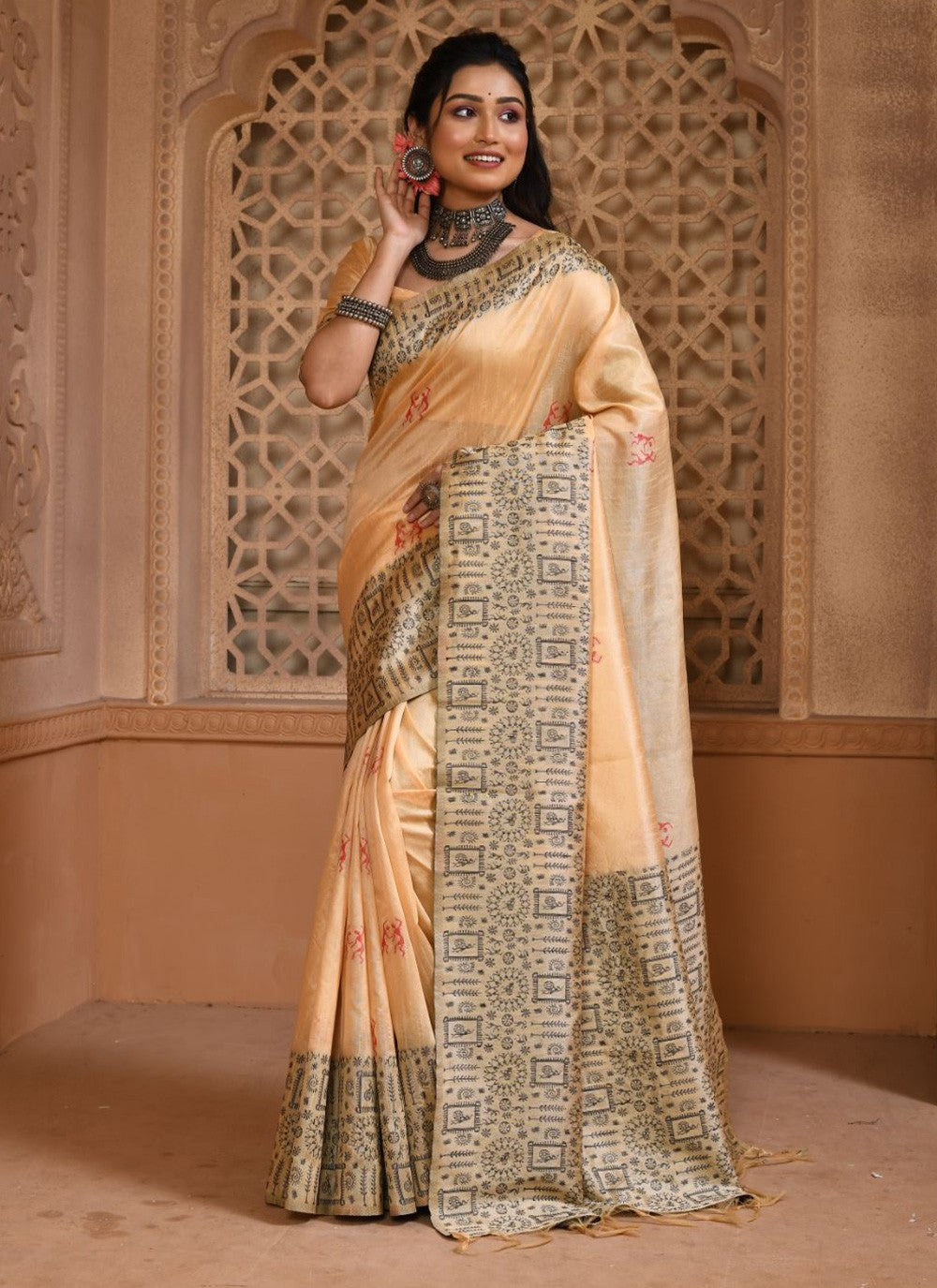 Trendy Woven Handloom Silk Saree - S2906