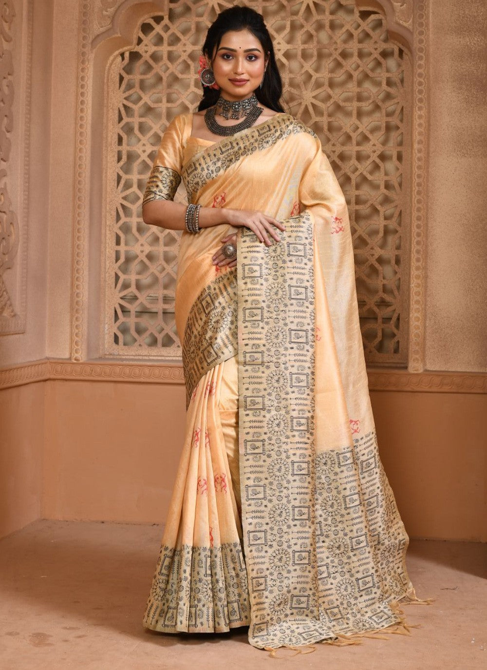 Trendy Woven Handloom Silk Saree - S2906