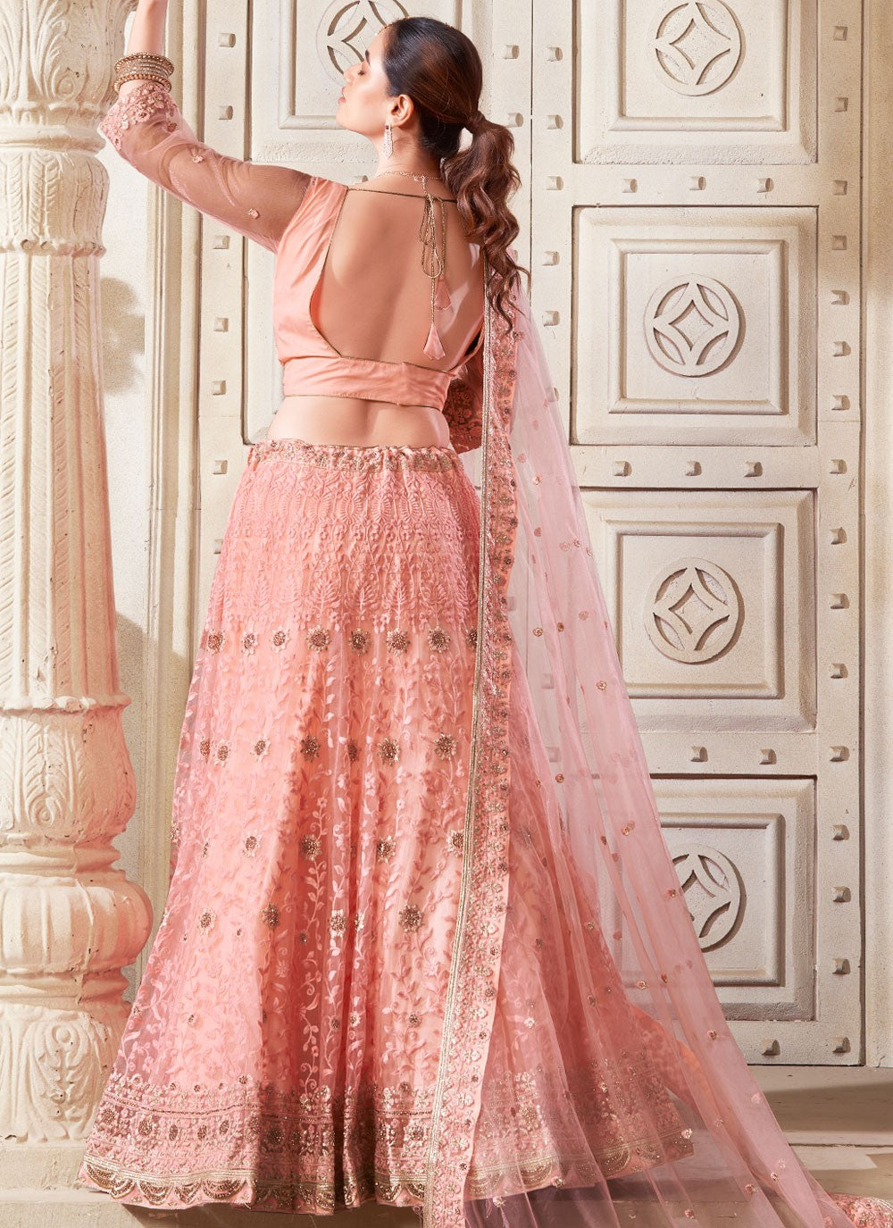Diamond Net A - Line Lehenga - L2369