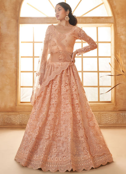 Cord Net A - Line Lehenga - L2719