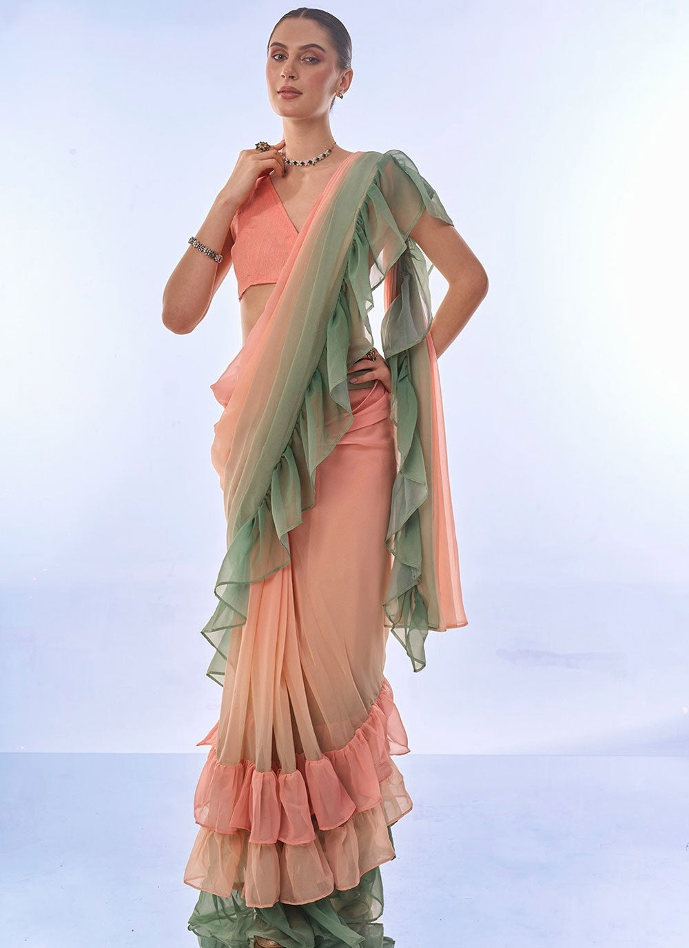 Classic Border Work Silk Saree - S8000