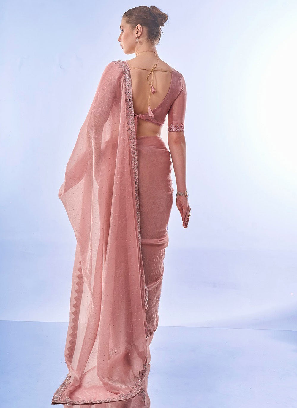 Classic Border Work Silk Saree - S8000