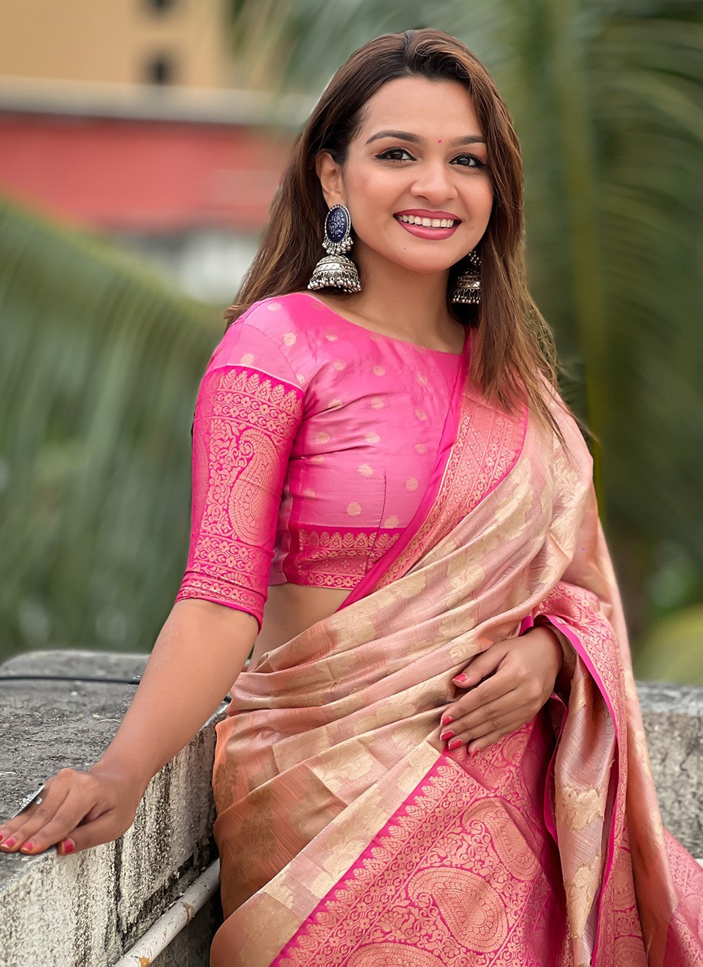 Trendy Weaving Zari Silk, Tissue Saree - S8870