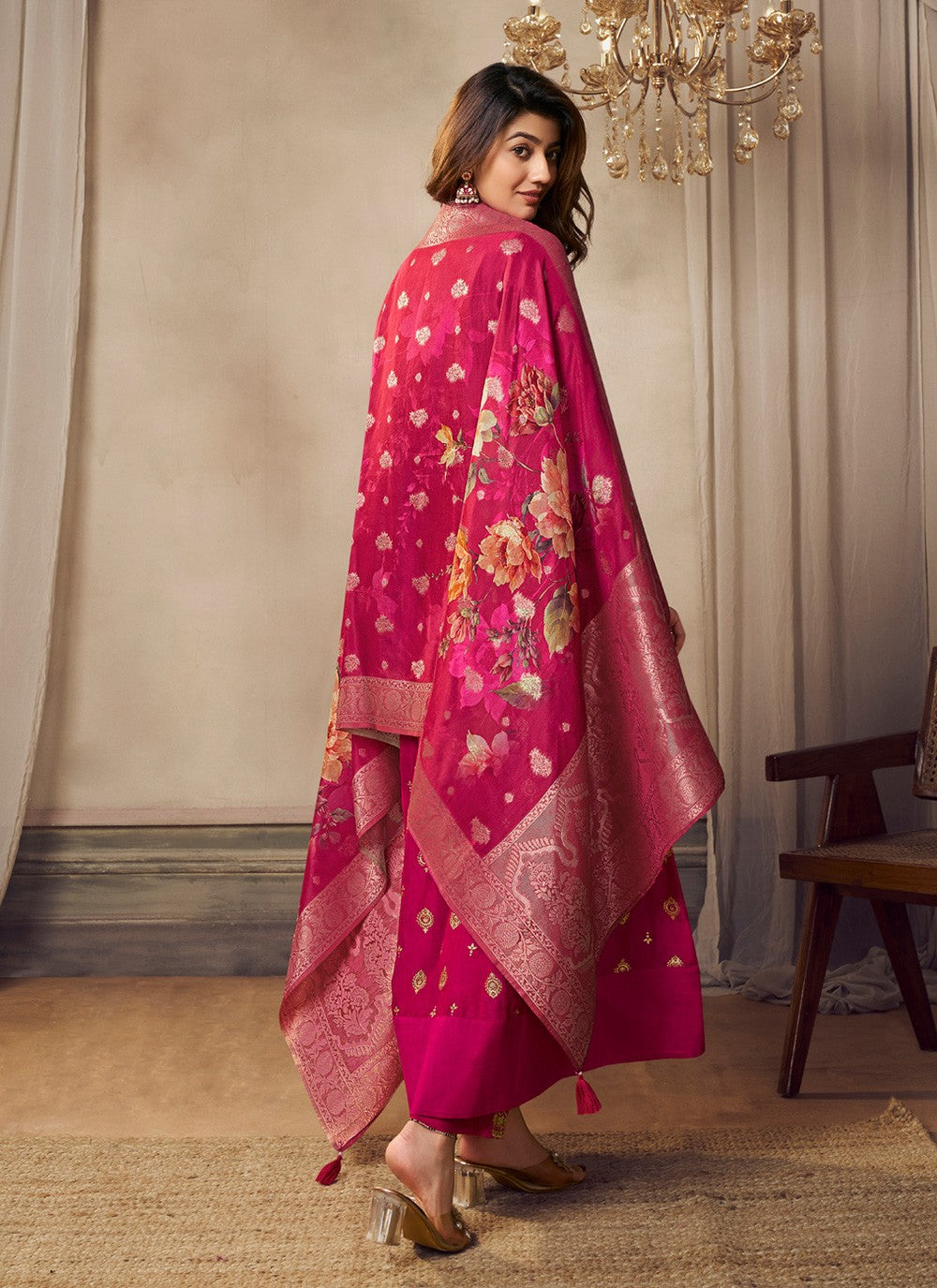 Embroidered Silk Anarkali - T4660