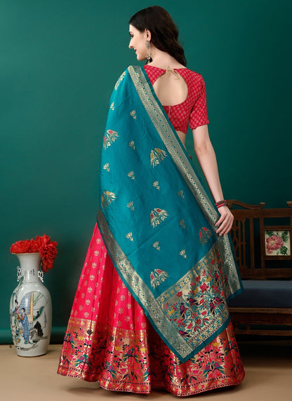 Jacquard Work Jacquard Silk A - Line Lehenga - L2157