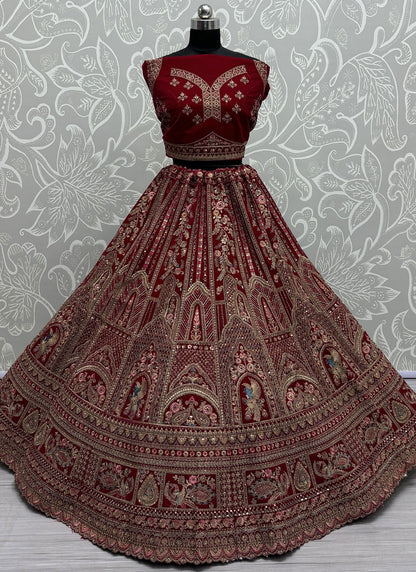 Diamond Velvet A - Line Lehenga - L2613