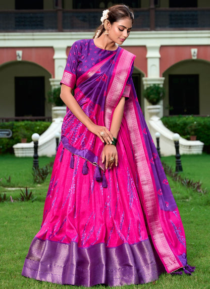 Printed Silk A - Line Lehenga - L2577