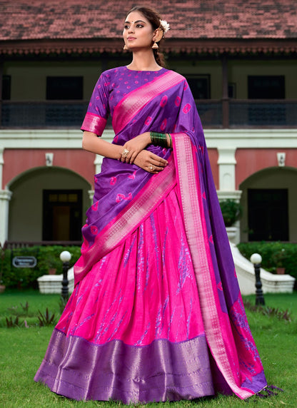 Printed Silk A - Line Lehenga - L2577