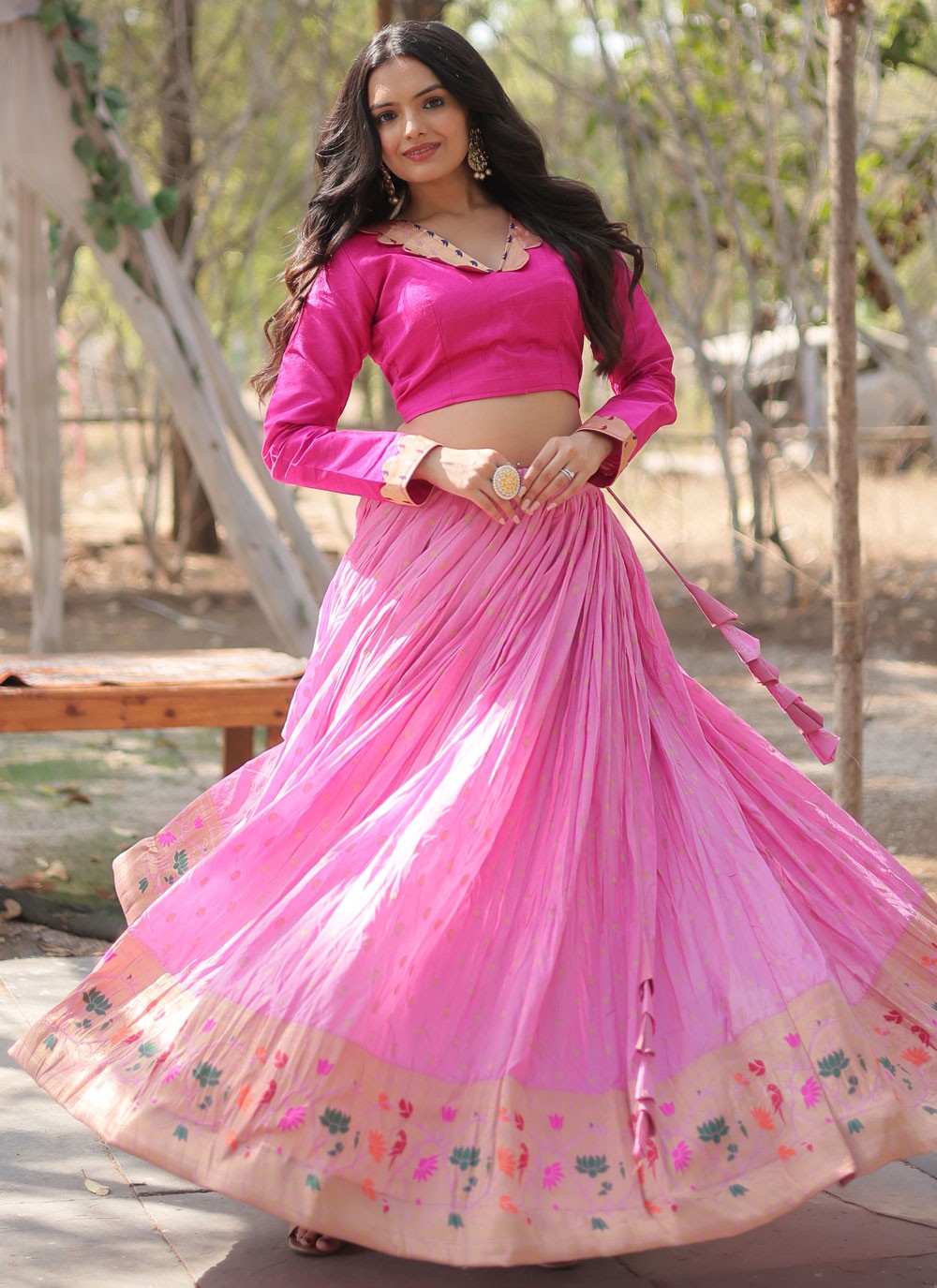 Border Work Viscose Readymade Lehenga Choli - L2191