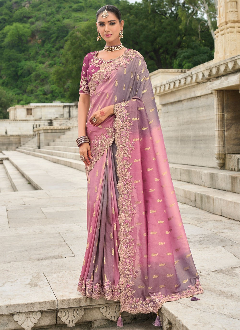 Designer Buttis Pink Silk S13021