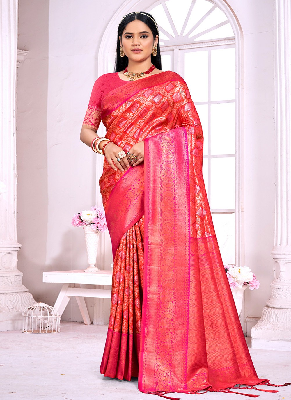 Classic Weaving Zari Silk Saree - S6824